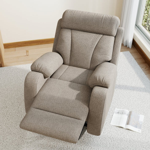 English Elm Power Lift Recliner Chair Velvet Upholstered Senior Assist Motorized Living Room Seat W1028S00061