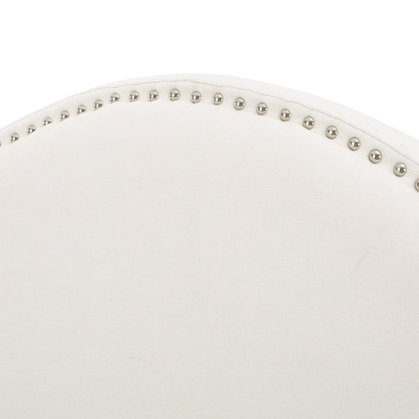 English Elm Christopher Knight Home® - Upholstered Headboard Queen with Nailhead Trim, Sturdy Steel Legs, Adjustable Height, Sleek Design Ivory 57869.00IVY