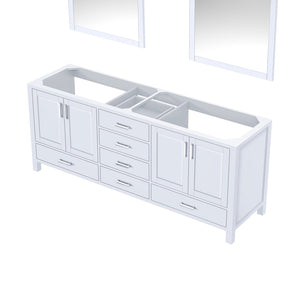 English Elm White Double Bath Vanity With 2 Mirrors - Elegant 80" Storage Solution For Timeless Bathroom Style B2731S00559-GIGA