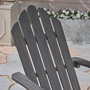 English Elm Christopher Knight Home® - HOLLYWOOD Acacia Wood Foldable Adirondack Chair for Patio & Poolside — Weather-Resistant, Classic Comfort DARK GREY 39.25 L x 24.5 W x 7.75 H 62399.00DGRY