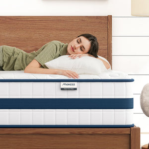 English Elm Queen Hybrid Mattress 12 Inch Pocketed Coils Memory Foam Pressure Relief Sleep B2716P329747