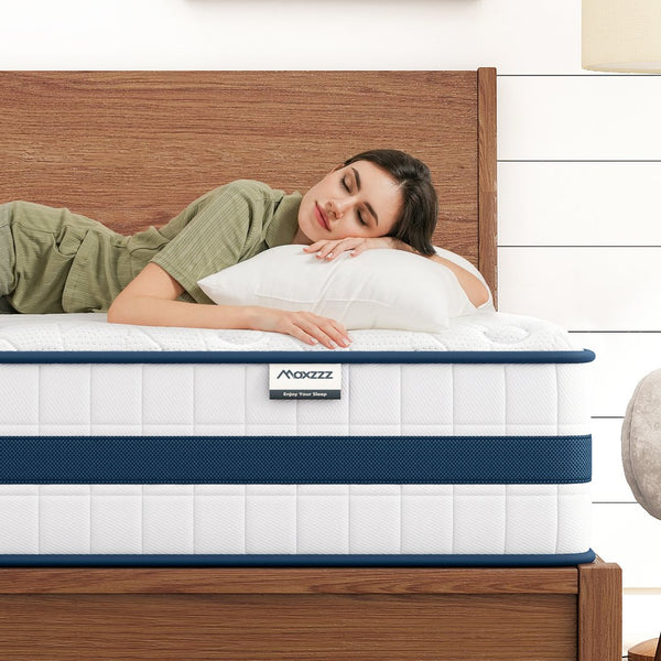 English Elm Queen Hybrid Mattress 12 Inch Pocketed Coils Memory Foam Pressure Relief Sleep B2716P329747