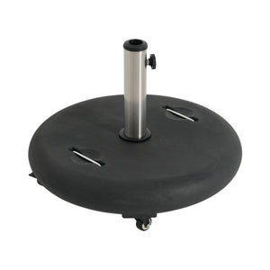 English Elm Wheelie Concrete Filled Resin Patio Umbrella Base with Rolling Wheels for Outdoor Use N775P407231B