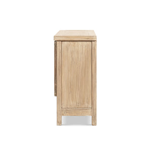 English Elm Rowan Reclaimed Pine Two Door Accent Cabinet with Carved Handles Rustic Storage B2719P474453