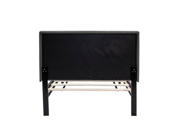 English Elm Twin Adjustable Bed With Channel-Tufted Headboard - Modern Design, Durable Support & Easy Setup B089P240520-GIGA