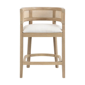 English Elm Christopher Knight Home® - Wood Upholstered Arm Counter Stools Set Of 2 - Beige & Natural Ash, Stylish & Comfortable Design N771P265580A