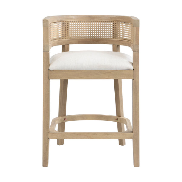 English Elm Christopher Knight Home® - Wood Upholstered Arm Counter Stools Set Of 2 - Beige & Natural Ash, Stylish & Comfortable Design N771P265580A