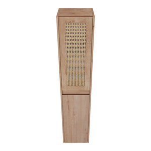 English Elm 12" Bathroom Side Cabinet - Modern Wall-Mounted Design With Soft-Close Doors & Space-Saving Style W999S00340