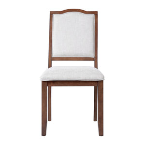 English Elm 6-piece Extendable Wood Dining Set with Linen Upholstered Chairs Bench Seats Eight Cherry N752S000097C