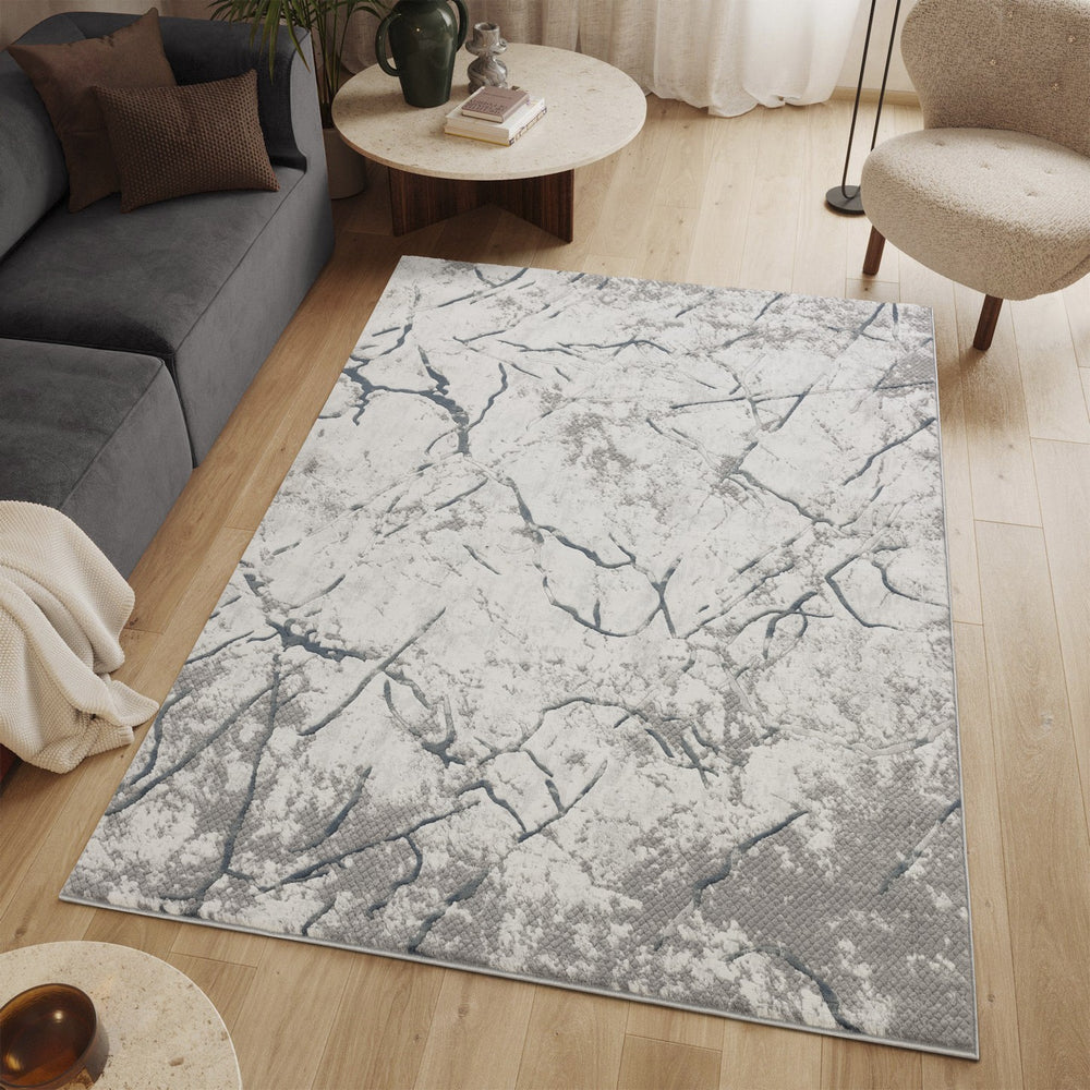 English Elm Geometrix Gray Area Rug 7'10" X 10'6" - Modern Geometric Design, Soft & Durable For High Traffic Areas B186P316825