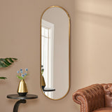 Christopher Knight Home® Oldham Contemporary Oval Wall Mirror, Brushed Brass