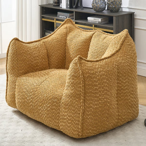 English Elm Sofa plush beanbag chair with superfiber cover and resilient foam filling for ultimate home comfort and relaxation Yellow W1996P252269