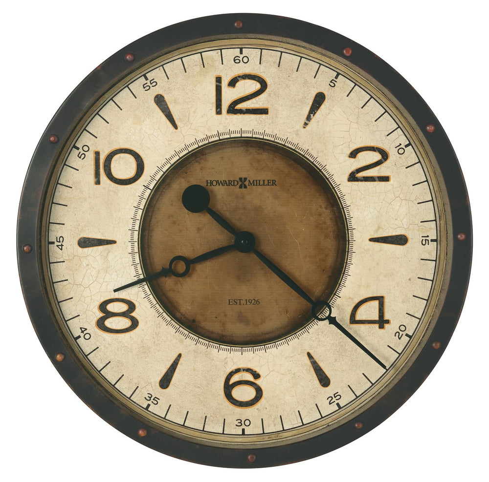 Hekman Furniture 625748 Kayden Oversized Wall Clock - Rustic Antique Design With Arabic Numerals For Timeless Style  Kayden Gallery Wall Clock 625748