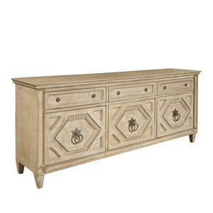 3-Door Entertainment Console with Storage Drawers Natural with Natural finish P301030 Pulaski Furniture