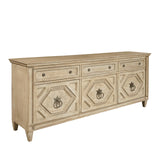 3-Door Entertainment Console with Storage Drawers Natural with Natural finish P301030 Pulaski Furniture