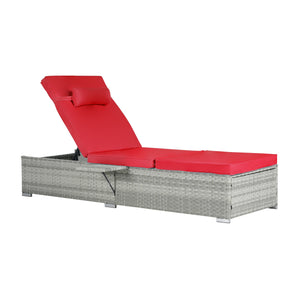 English Elm Outdoor Chaise Lounge Chair Set Of 2 - Stylish Rattan Recliners With Cushions & Side Table For Relaxation W874P266566