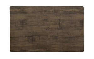 English Elm Dining Rustic Industrial 5pc Counter Height Set with Weathered Wood Seats and Sturdy Metal Frame, Casual Comfort Antique brown,Black 46 L x 30 W x 5 H B2741P320839