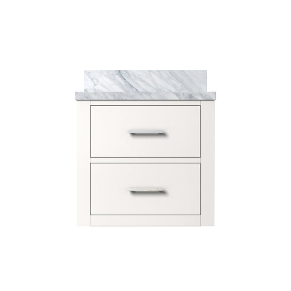 English Elm White Compact Single Bath Vanity With Acrylic Top - Modern Design For Small Spaces, Fully Assembled B2731P257898-GIGA