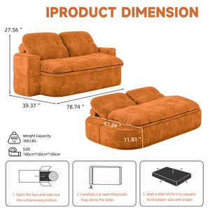 English Elm 2-In-1 Convertible Modular Sofa Bed - Memory Foam Comfort, No Assembly, Space-Saving Design For Small Rooms W3653P355592