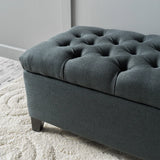 Christopher Knight Home® - Noble House - Ottilie Contemporary Button-Tufted Fabric Storage Ottoman Bench