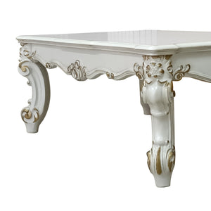 English Elm Antique Pearl Coffee Table – Elegant Scrolled Leg Design For Timeless Charm In Any Living Space B062P209127