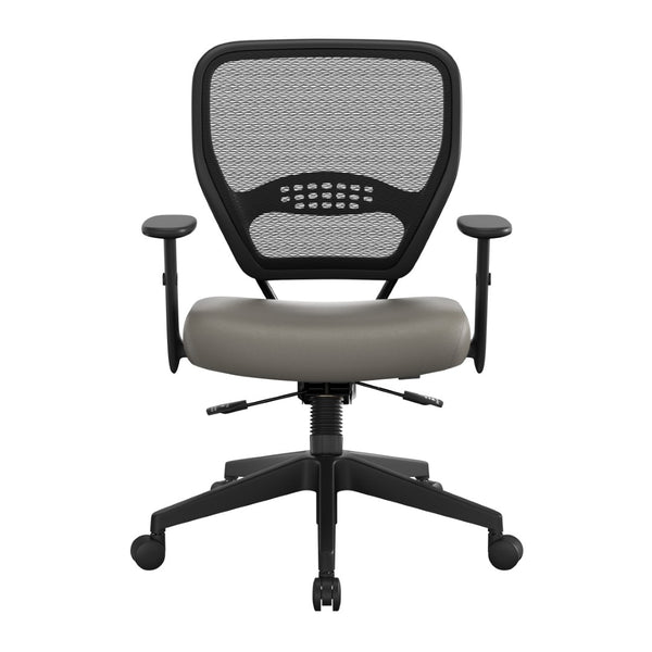 OSP Home Furnishings Air Grid Ergonomic Mesh Office Chair with Lumbar Support and Greenguard Certified Airflow Castillo Metal 5500SL-K006