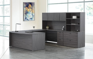 OSP Home Furnishings Napa Right Facing U Sectional with Built in Storage for Modern Living Rooms NAPSGW-TYP15R