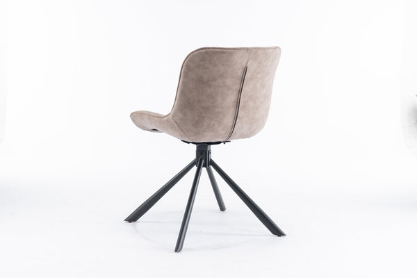 English Elm Mid-Century Modern Tufted Swivel Accent Chairs, Set Of 2 - Stylish Upholstered Dining Room Seating T3903P405988