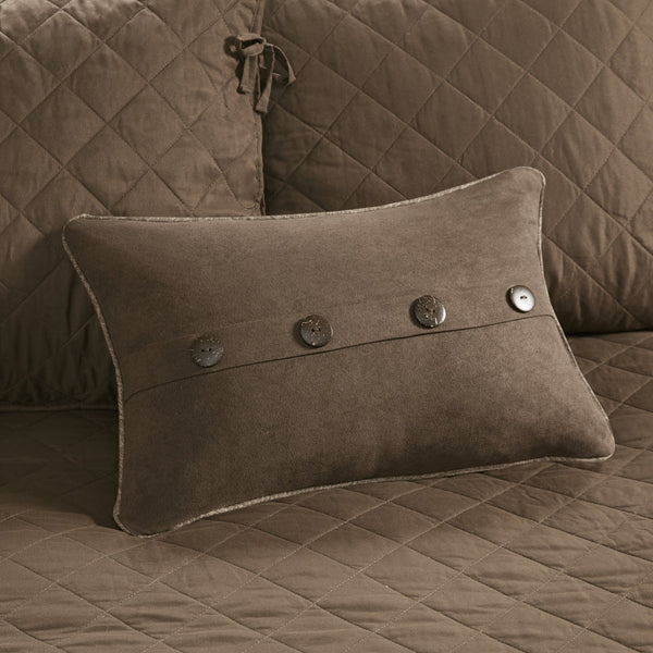 English Elm 6 Piece Reversible Daybed Cover Set Boone - Faux Suede Diamond Quilted Twin, 6-Pc Cabin Charm Ensemble B03597569