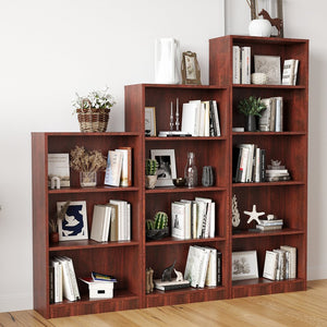 English Elm Bookcase Freestanding Wood 3 Shelf Adjustable Open Storage Unit for Home Office T3623P435550
