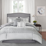 Madison Park Bennett Traditional 7 Piece Comforter Set MP10-2418 Grey