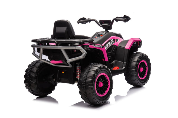 English Elm Kids Electric Atv Two Seater 24v 4wd Ride on with Bluetooth and Foam Tires W1620P487630