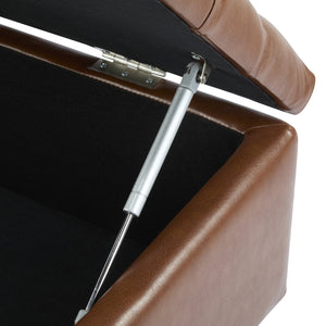 English Elm Christopher Knight Home® - Ottoman tufted storage bench with boucle cushion, diamond stitch elegance, soft-close lid, sturdy legs Brown N779P294331B