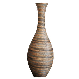 English Elm 39-inch Tall Artificial Rattan Floor Vase with Modern Beige Finish, 37.75" Sturdy Statement Accent for Living Room39-inch Tall Artificial Rattan Floor Vase with Modern Beige Finish, 37.75" Sturdy Statement Accent for Living Room Beige+Grey W2796P193944