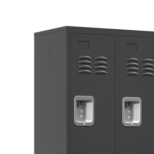 English Elm 6 Door 72"H Metal Lockers with Individual Locks for Home Gym Office School Garage – Durable Steel Storage T2398P282146