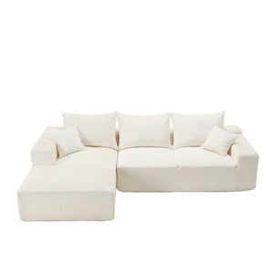 English Elm United L-Shaped Chenille Sofa - Plush Comfort, Spacious Design, No Assembly Required For Cozy Living W1568S00125-GIGA