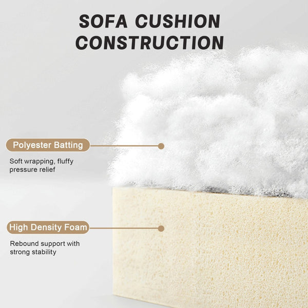 English Elm U Shape 4-Seater Modular Sofa With Movable Ottomans, Hidden Storage, & Plush Chenille In Wheat Color W3041S00181-GIGA