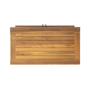 English Elm Christopher Knight Home® - Kedzie Teak Acacia Wood Cabinet with Slatted Coastal Farmhouse Design, Weather‑Resistant Storage (44.5") N775P251936T