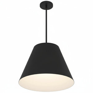 English Elm 16 Inch Sculptural Matte Pendant Light with Etched Glass Diffuser for Kitchen or Dining Black B370P403644