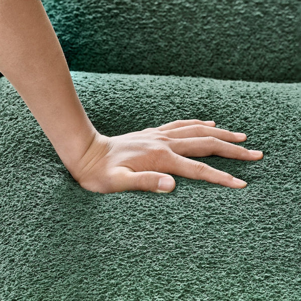 English Elm Upholstery Fabric Single Arm Chair With Natural Oak Legs - Cozy Modern Sofa For Living Room Relaxation W2817S00008-GIGA