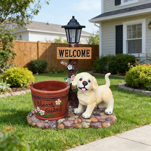 English Elm Cute Feline Resin Planter Statue for Garden Patio Balcony Whimsical Succulent Pot W5398P464243