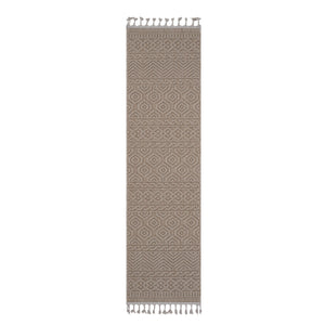 English Elm Guros Mocha Geometric Runner Rug - Durable Indoor/Outdoor Design For High-Traffic Spaces, 2X8 Ft B189P183451