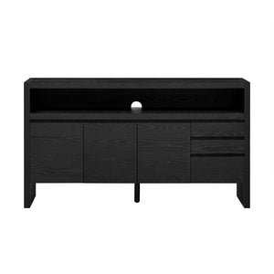 English Elm U_Style 60" Modern Sideboard With 3 Drawers & Open Shelf - Stylish Storage Solution For Home Decor N711P289141B-GIGA