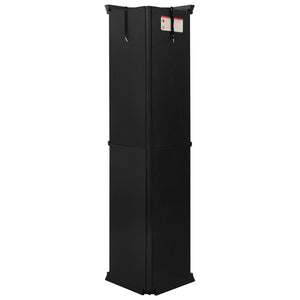 English Elm Lighted Corner Curio Cabinet - Elegant Display With Adjustable Shelves & Ambient Lighting - Black W1758P300129