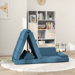 English Elm Qaba 12 Piece Modular Foam Toddler Play Sofa Set for Creative Playroom Fun W2225P249708