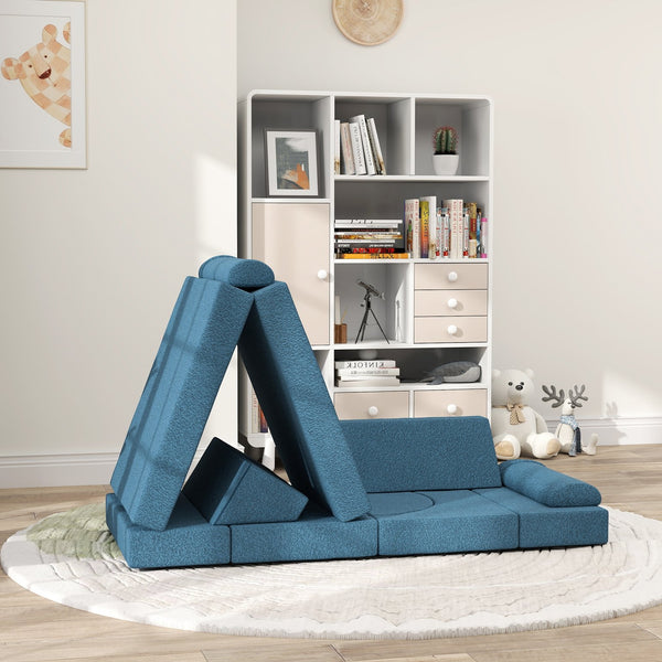 English Elm Qaba 12 Piece Modular Foam Toddler Play Sofa Set for Creative Playroom Fun W2225P249708