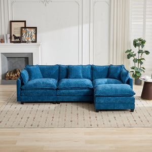 English Elm Cloud Sofa 3-Seater Modular Couch, Breathable Chenille, Ergonomic Design, Perfect For Small Spaces W1143S00048