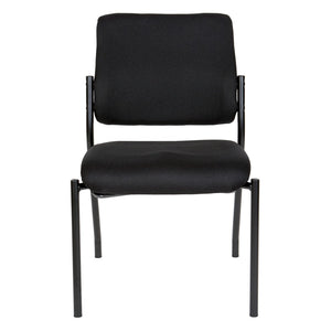 OSP Home Furnishings Padded Armless Visitor Chair with Lumbar Support Stackable Seating for Modern Offices 83720-231