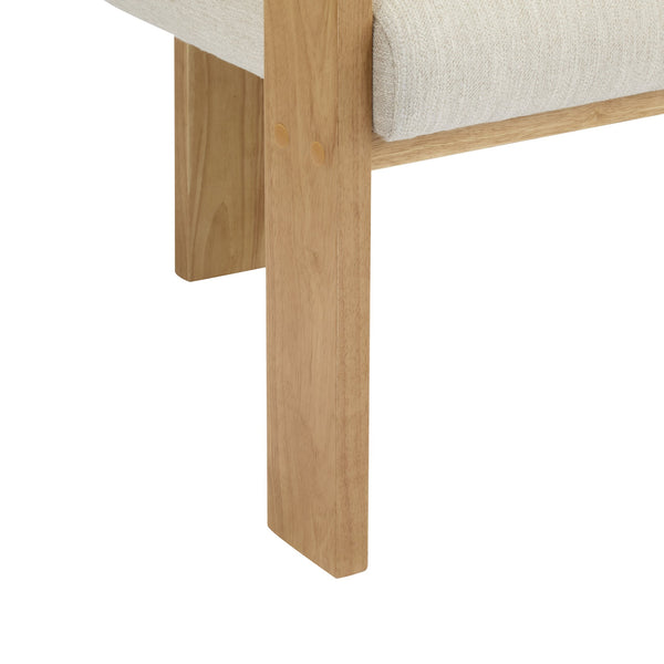 English Elm Christopher Knight Home® - 2-Pack Dining Chairs with Pillow Back and Curved Arms, Foam Seat Comfort, Sturdy Rubber Wood Frame Beige+Natural N779P298399B