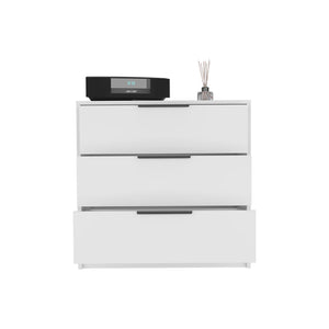 English Elm Kaia White 3-Drawer Dresser with Superior Top, Modern Particle Board Design, 27.5" Wide Storage B07091879